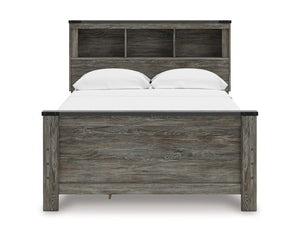 Frandern Full Bookcase Panel Bed with Storage