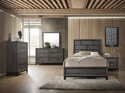 SETB4620 AKERSON GREY CAL KING BEDROOM GROUP