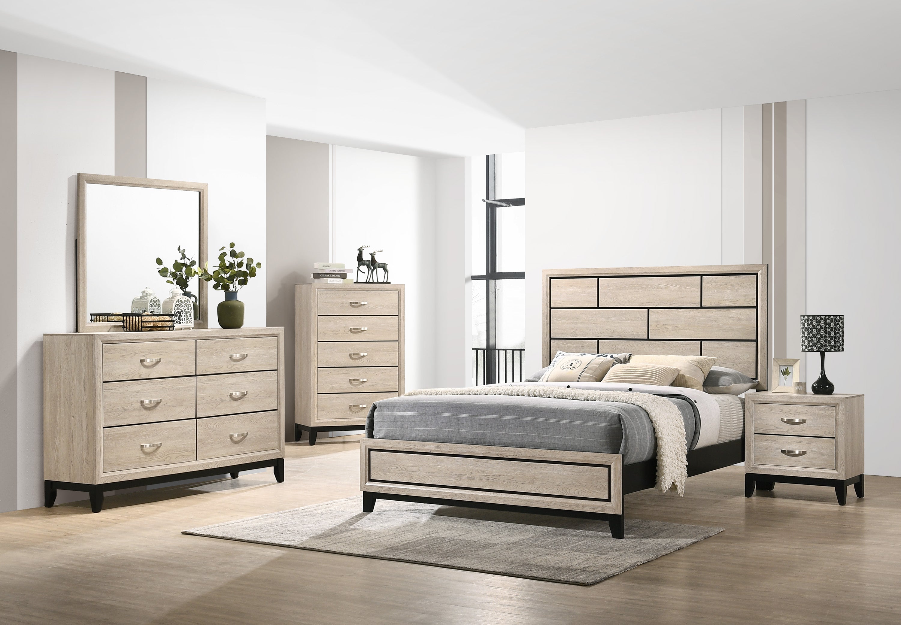 SETB4630 AKERSON KING BEDROOM DRIFT WOOD