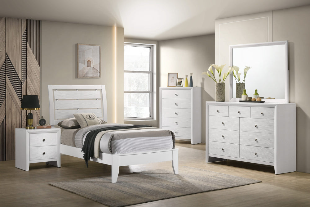 SETB4710 EVAN WHITE TWIN BEDROOM GROUP