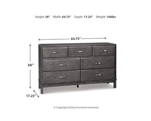 Caitbrook Queen Storage Bed, Dresser and 2 Nightstands