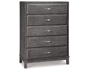 Caitbrook King Storage Bed, Dresser, Chest and 2 Nightstands