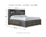 Caitbrook King Storage Bed, Dresser and Nightstand