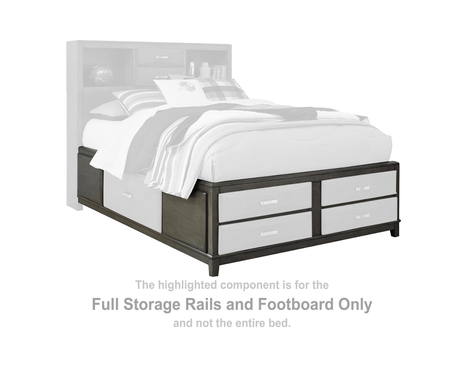 Caitbrook Full Storage Rails and Footboard