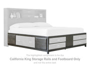 Caitbrook California King Storage Rails and Footboard
