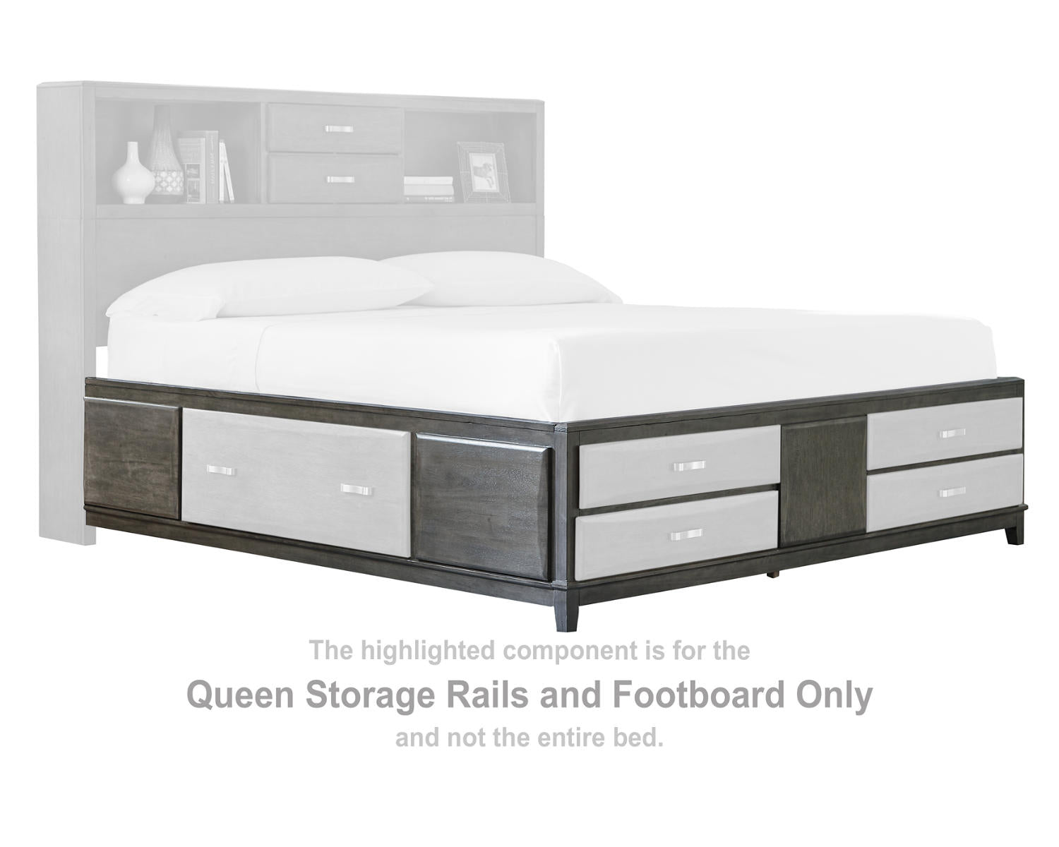 Caitbrook Queen Storage Rails and Footboard