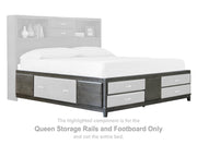 Caitbrook Queen Storage Rails and Footboard