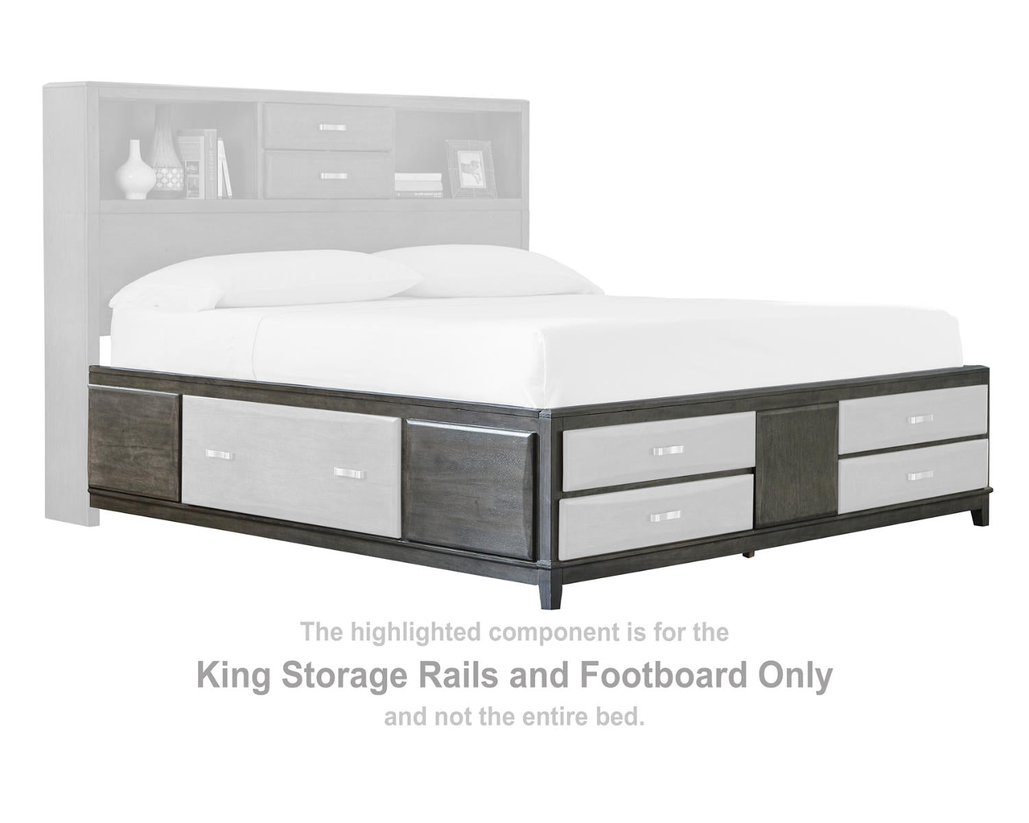Caitbrook King Storage Rails and Footboard