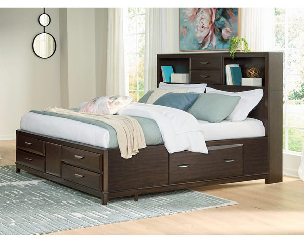 Cama California King Vanmore con almacenamiento