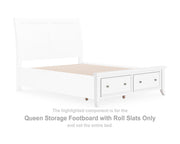 Trulani Queen Storage Footboard with Roll Slats