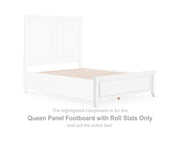Trulani Queen Panel Footboard with Roll Slats