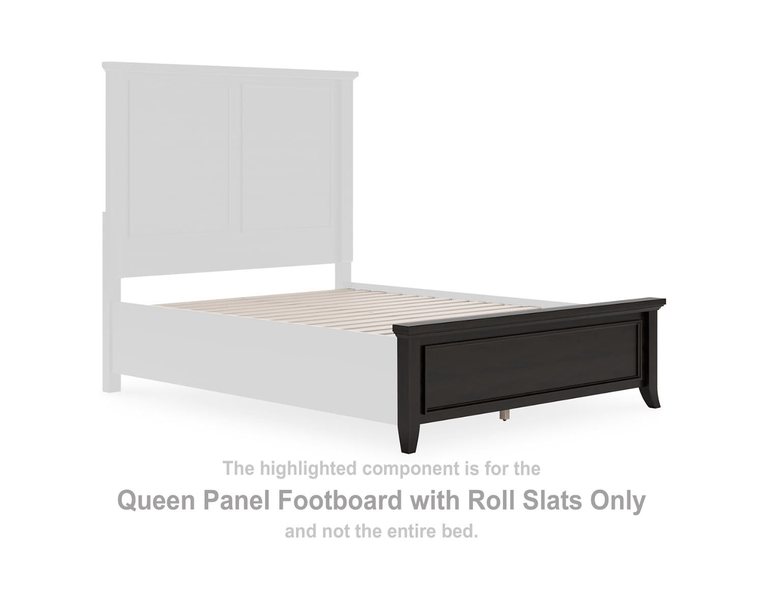 Bambori Queen Panel Footboard with Roll Slats