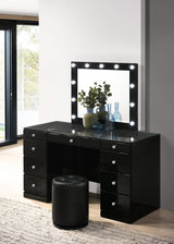 MORGAN ROUND SWIVEL STOOL BLACK