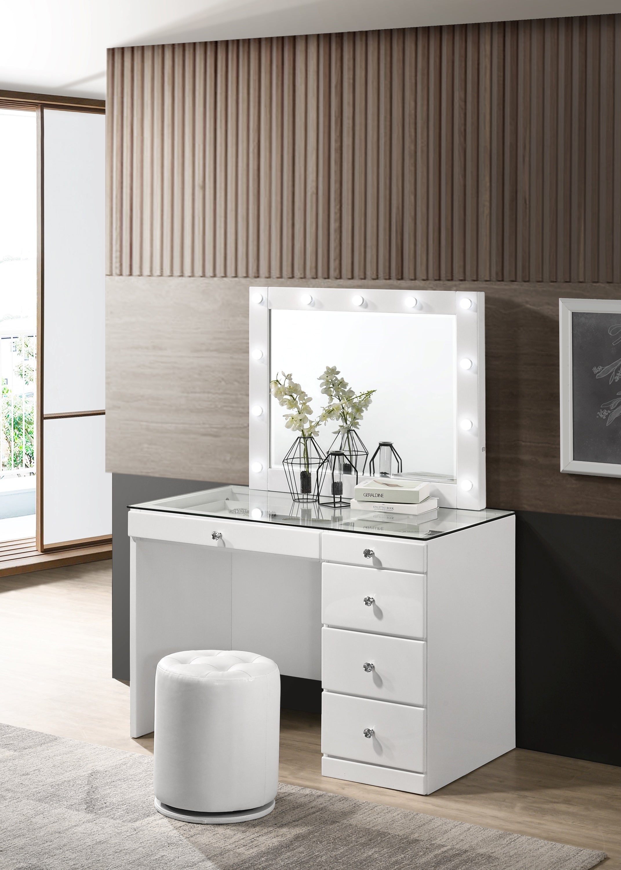 B4851WHSET MORGAN VANITY SET WHITE