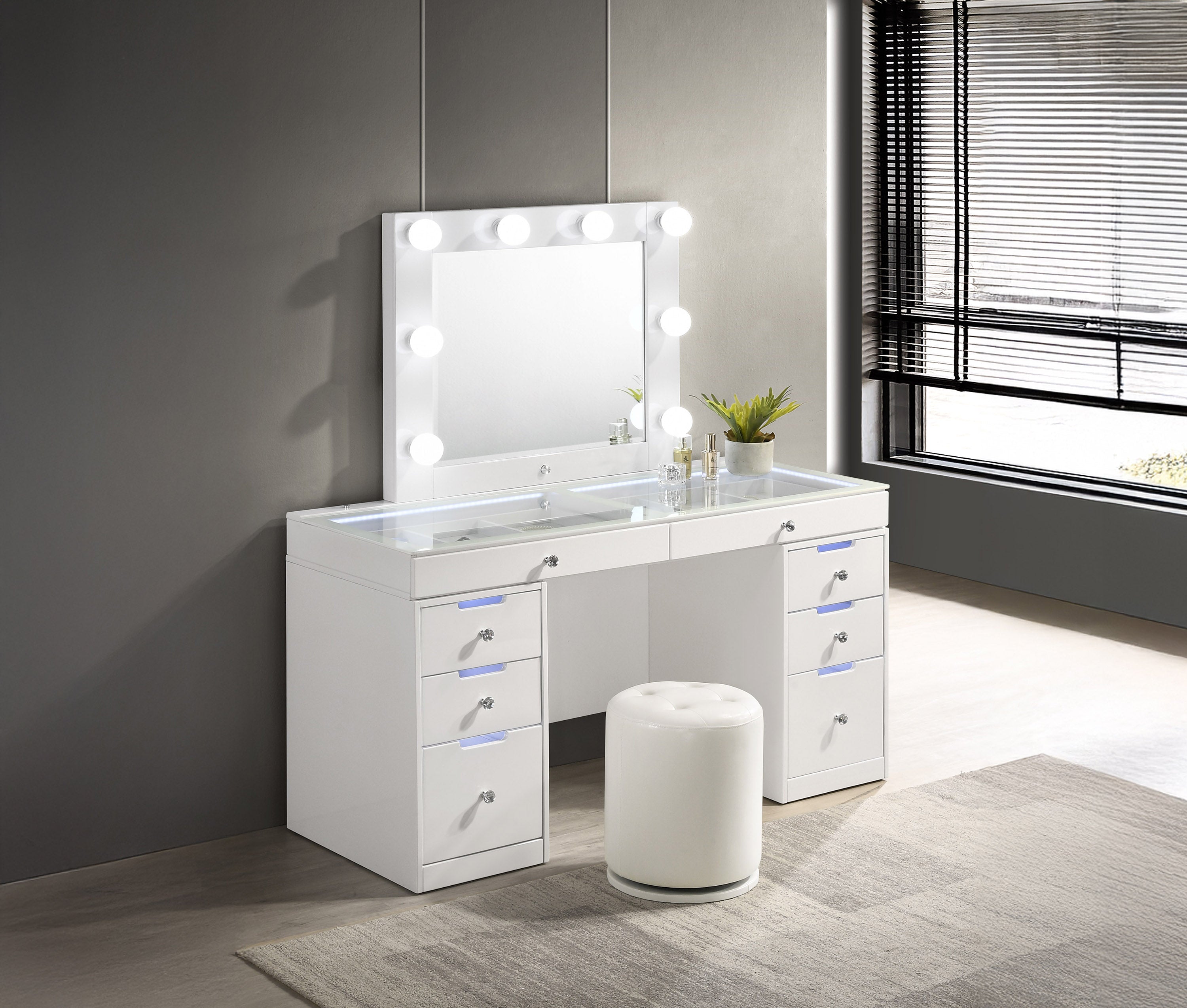 LUXO VANITY BASE PEDESTALS WHITE