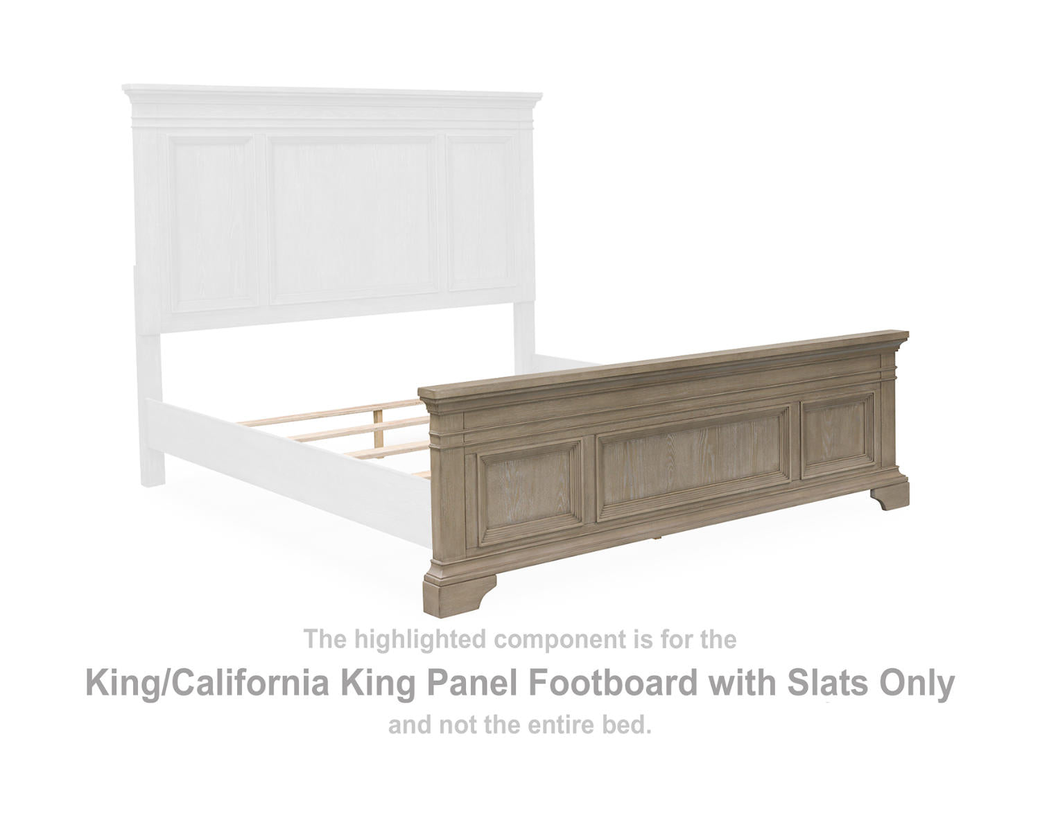 Vallardia King/California King Panel Footboard with Slats
