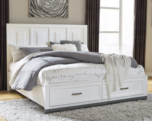 Cama Queen Brynburg con dos cajones de almacenamiento