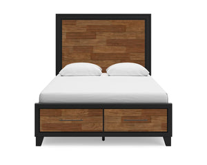 Cama Queen Kraeburn con almacenamiento y paneles