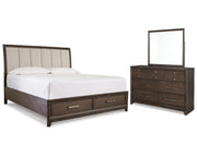 Brueban King Panel Storage Bed, Dresser and Mirror