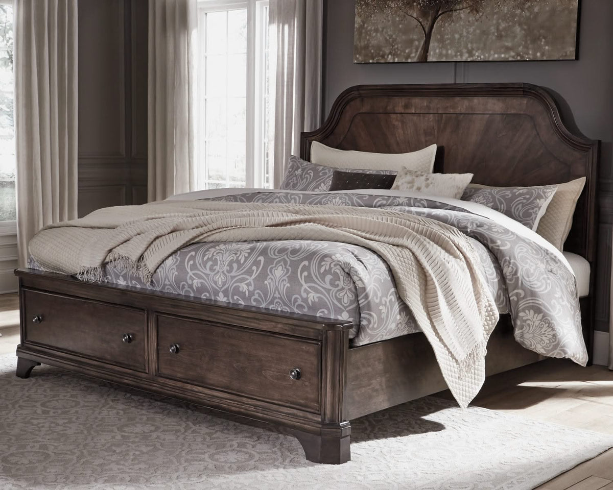 Cama Queen Adinton con dos cajones de almacenamiento