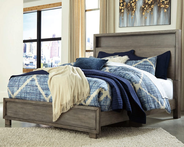 Cama Queen con estantería Arnett