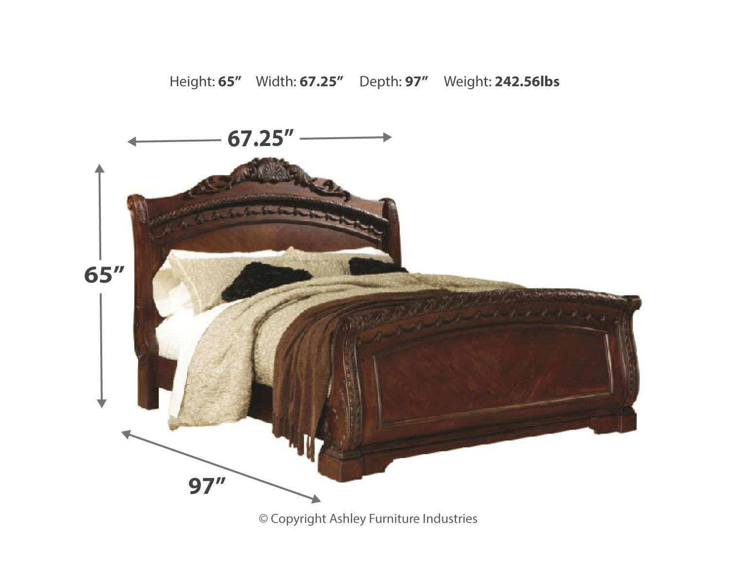 North Shore Queen Sleigh Bed