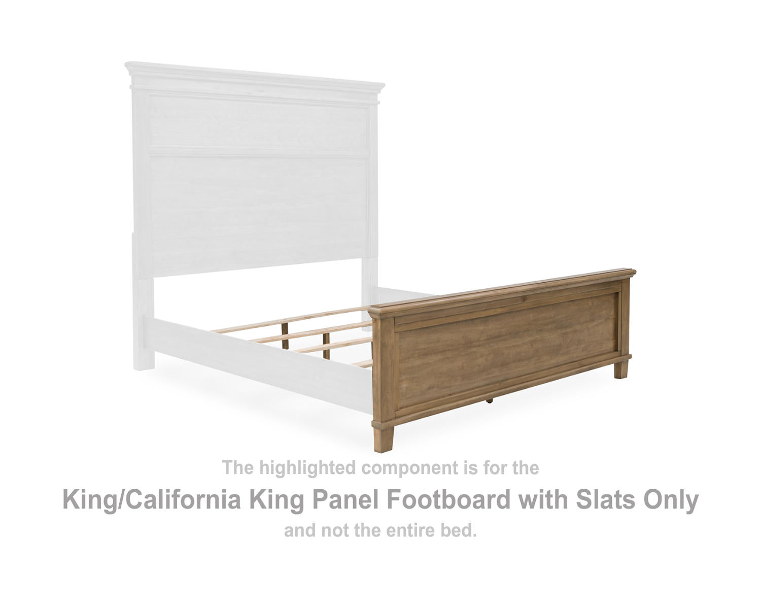Mylarken King/California King Panel Footboard with Slats