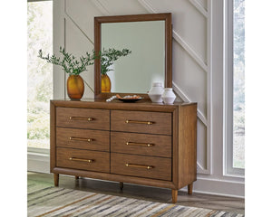 Lyncott King Upholstered Bed, Dresser and Mirror