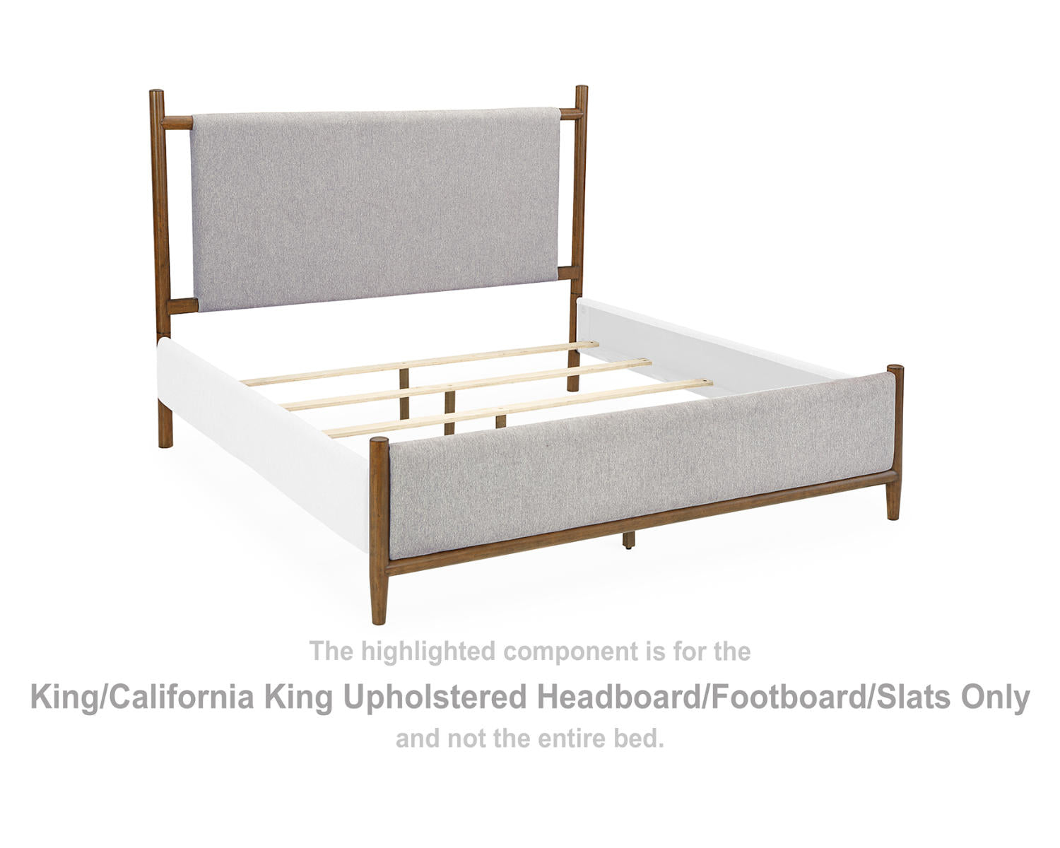 Lyncott King/California King Upholstered Headboard/Footboard/Slats