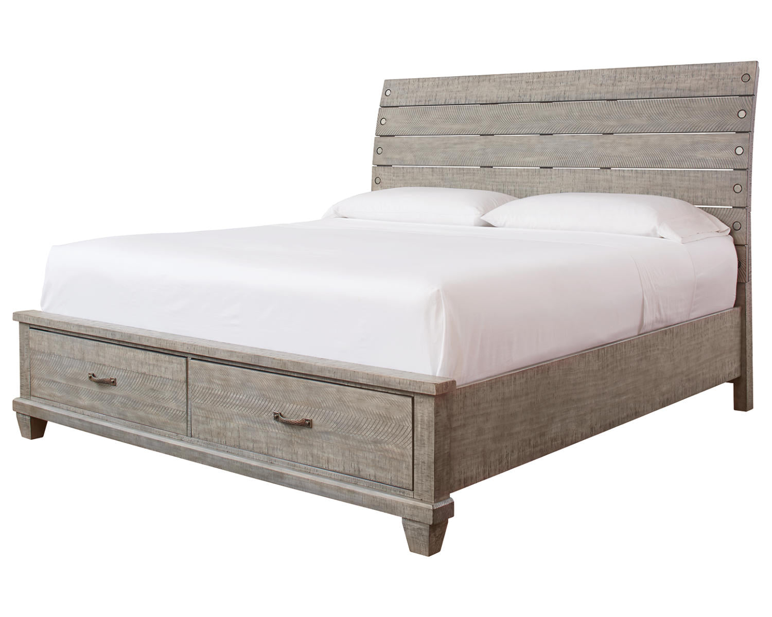 Naydell King Panel Bed with 2 Storage Drawers