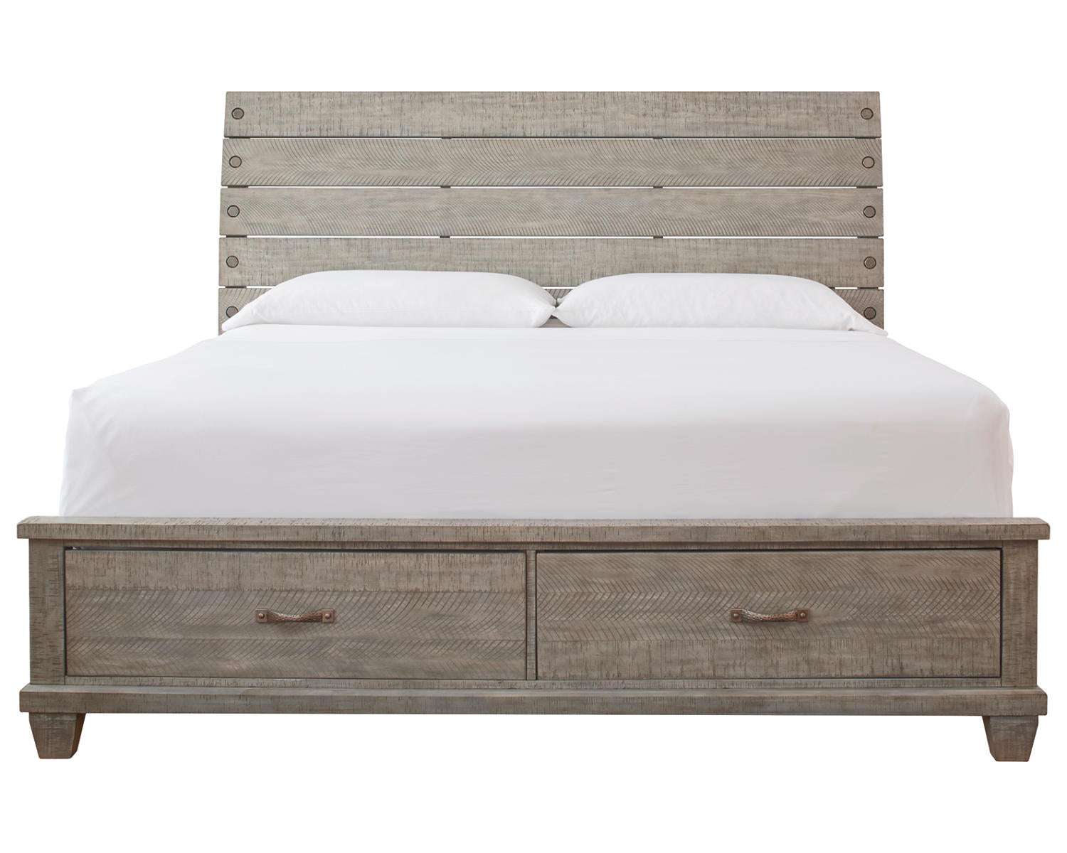 Naydell King Panel Bed with 2 Storage Drawers