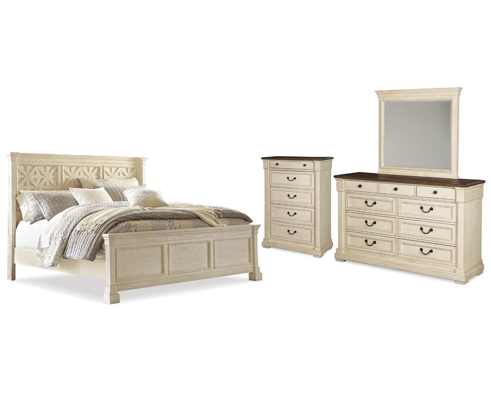 Bolanburg California King Panel Bed, Dresser, Mirror and Chest