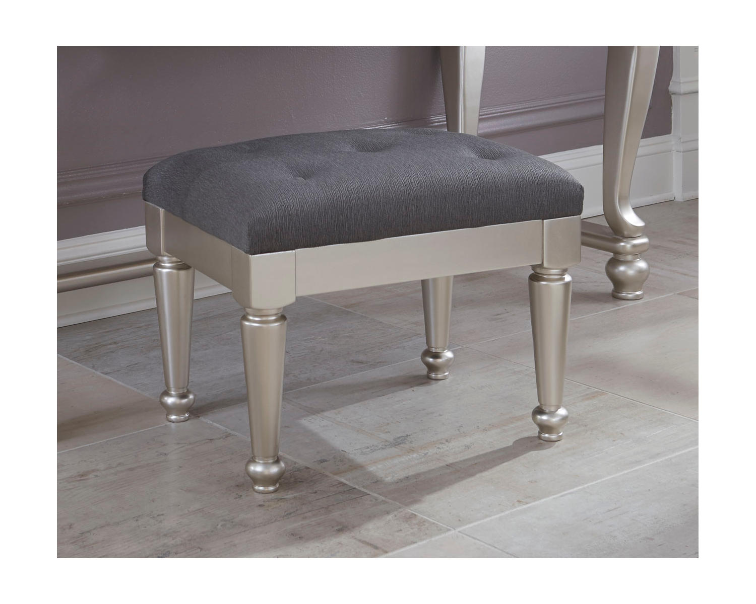 Coralayne Bedroom Vanity with Mirror and Stool