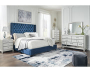 Coralayne King Upholstered Bed, Dresser, Mirror, Chest and 2 Nightstands