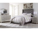 Coralayne King Upholstered Bed with Mirrored Dresser and Nightstand
