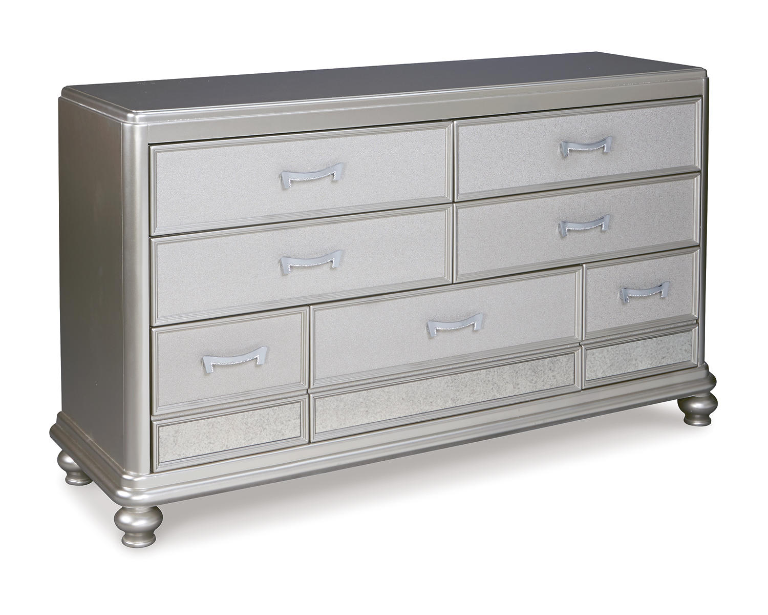 Coralayne Queen Upholstered Bed and Dresser