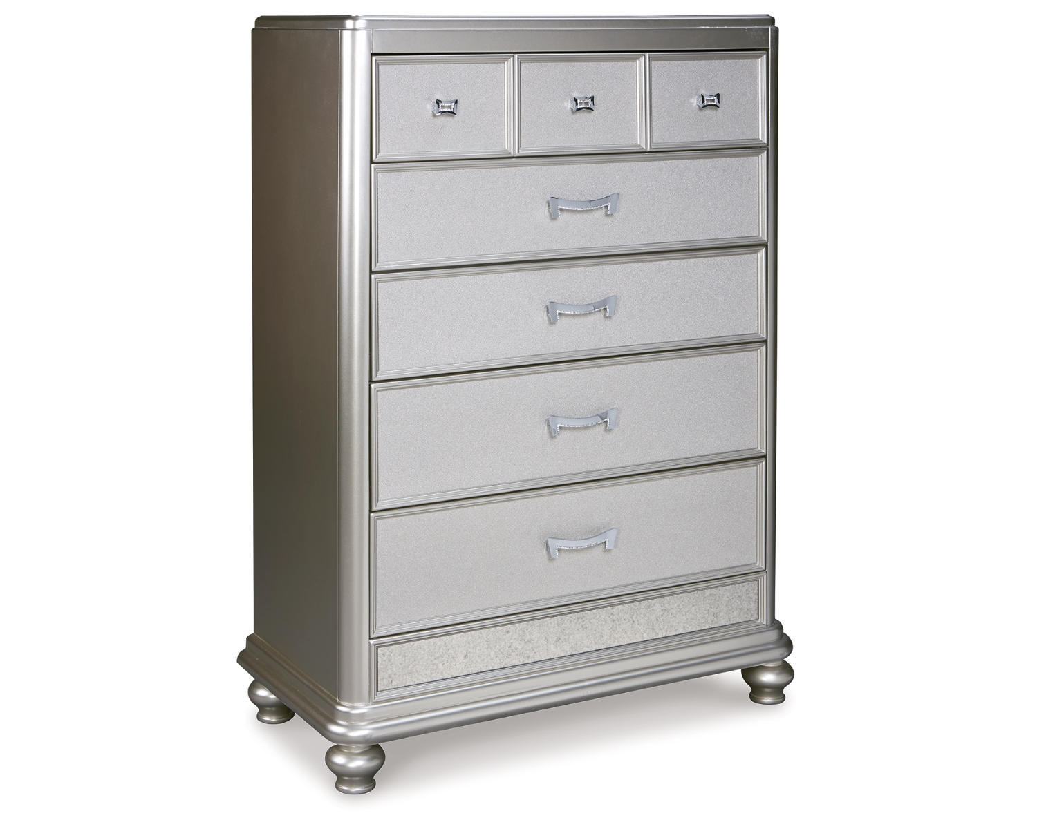 Coralayne Queen Upholstered Bed, Dresser, Mirror, Chest and Nightstand