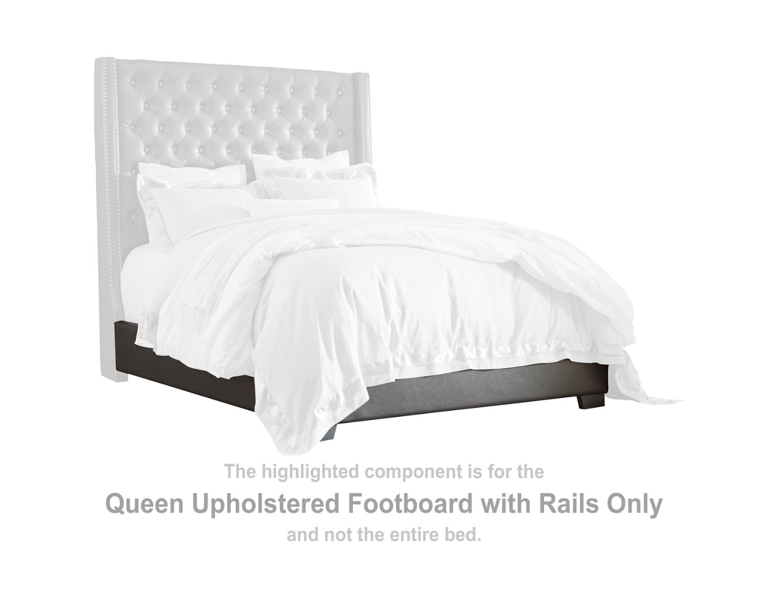 Coralayne Queen Upholstered Footboard with Rails