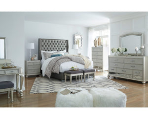 Cama tapizada Queen Coralayne