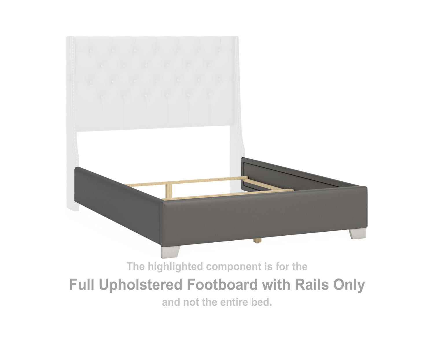 Coralayne Full Upholstered Footboard with Rails