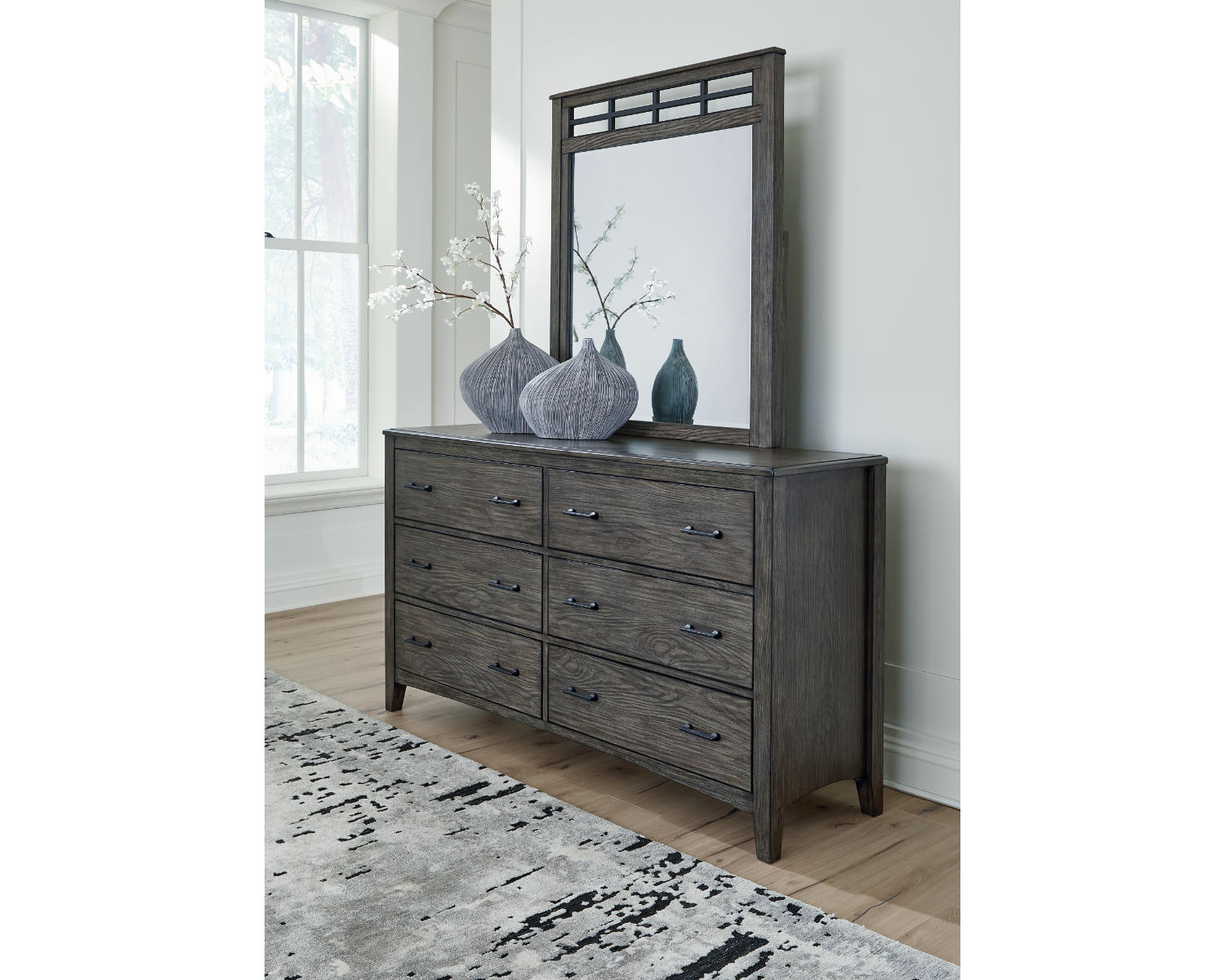 Montillan Queen Panel Bed, Dresser and Mirror