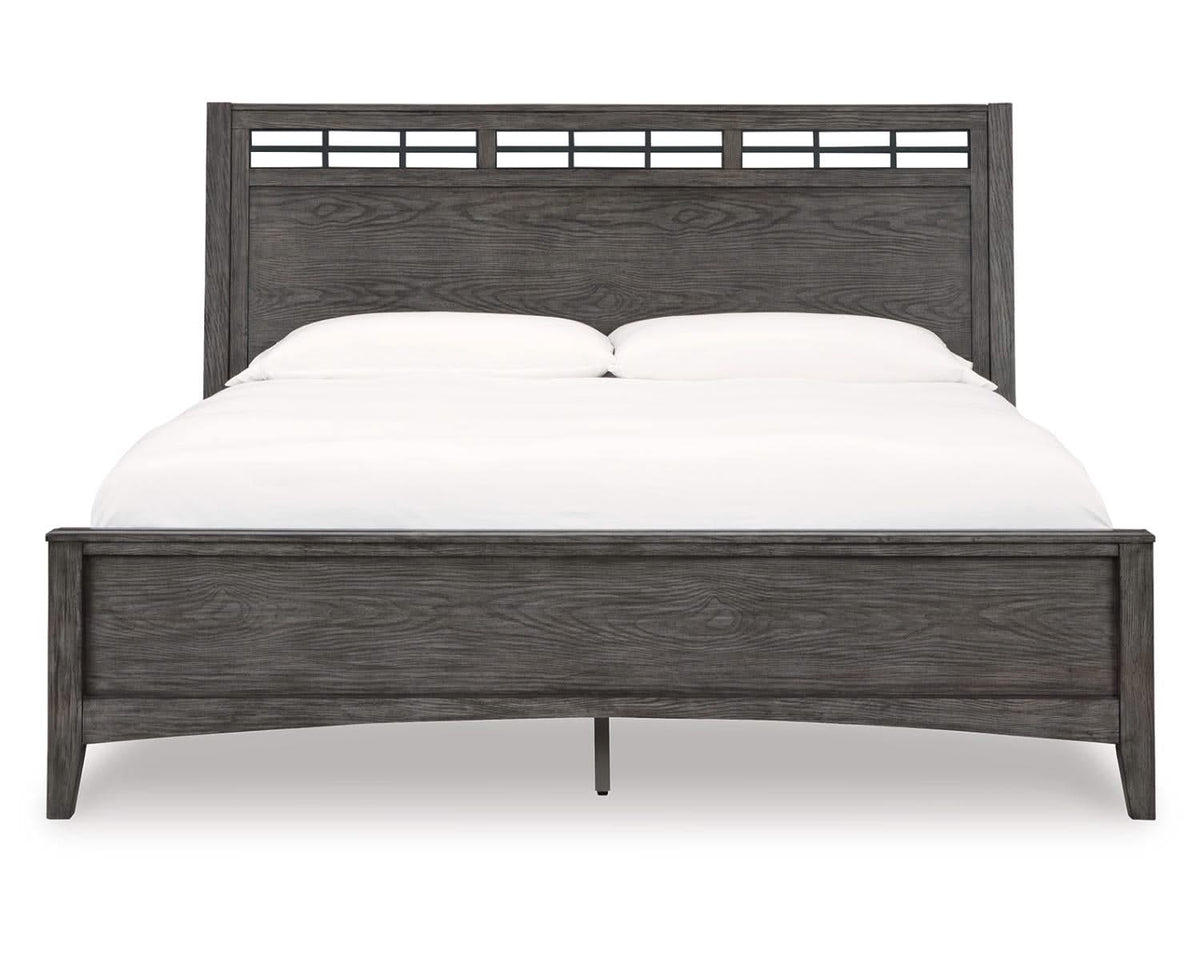Montillan California King Panel Bed, Dresser and Mirror