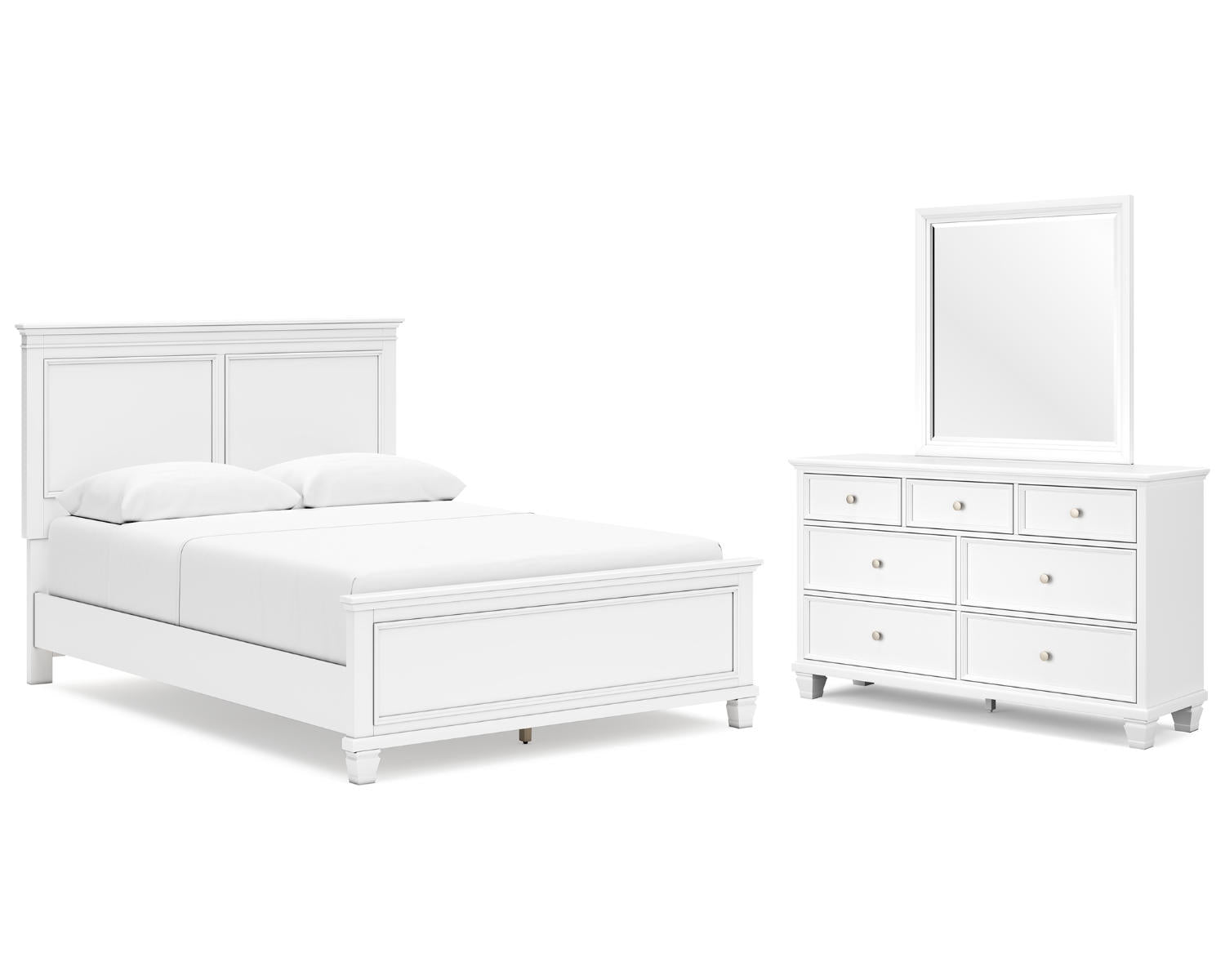 Fortman Queen Panel Bed, Dresser and Mirror