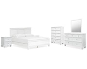 Fortman King Panel Bed, Dresser, Mirror, Chest and 2 Nightstands