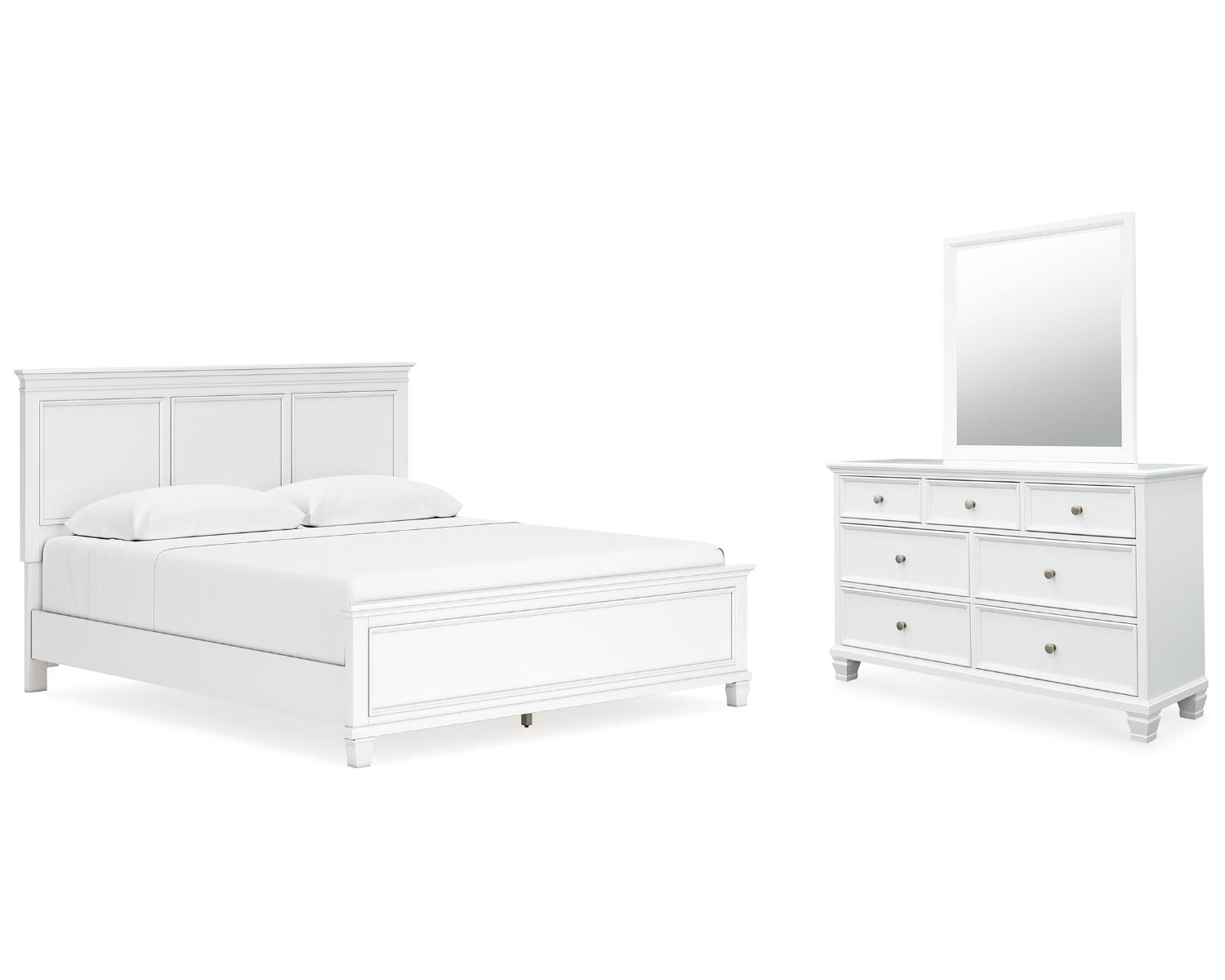 Fortman King Panel Bed, Dresser and Mirror