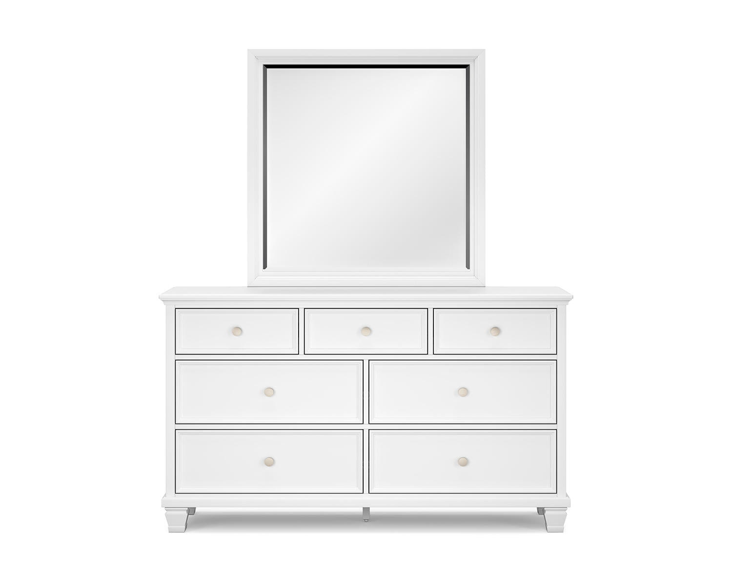 Fortman Queen Panel Bed, Dresser, Mirror and 2 Nightstands