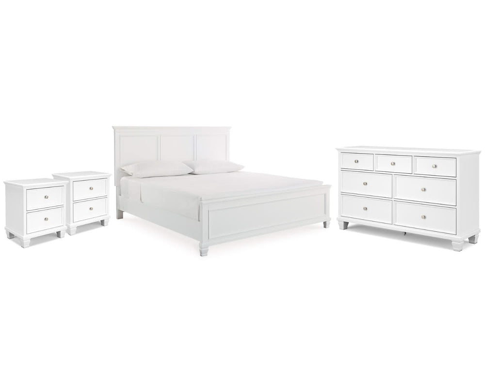 Fortman King Panel Bed, Dresser and 2 Nightstands