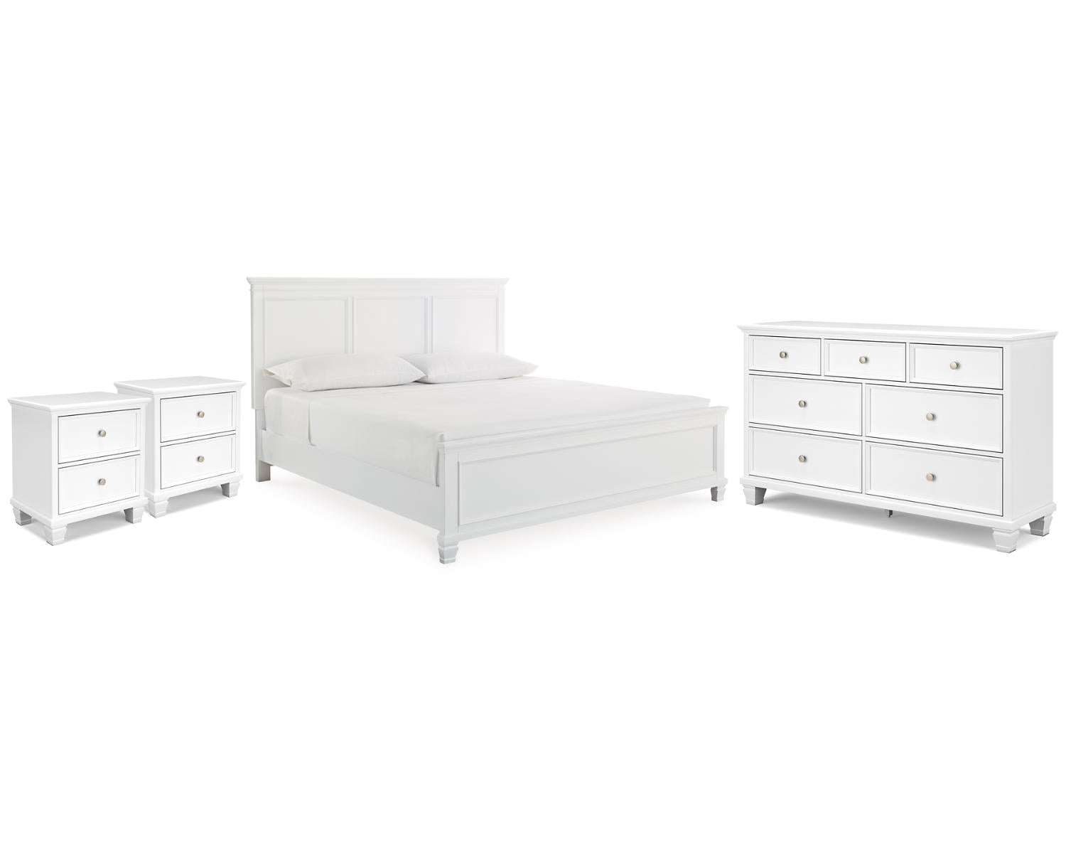 Fortman King Panel Bed, Dresser and 2 Nightstands
