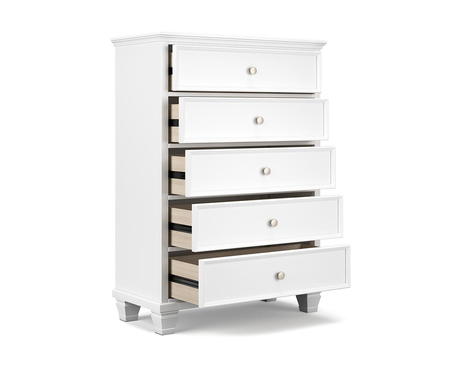 Fortman King Panel Bed, Dresser, Mirror, Chest and 2 Nightstands