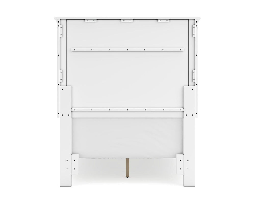 Cama doble Fortman con paneles, cómoda y espejo